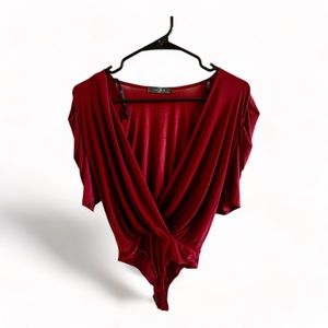 Silk v-neck body suit